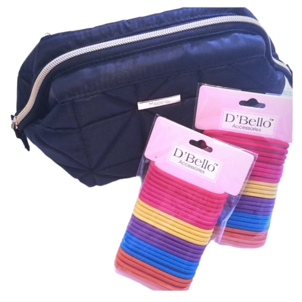 **5/25** Cosmetic Bag and Hair Ties